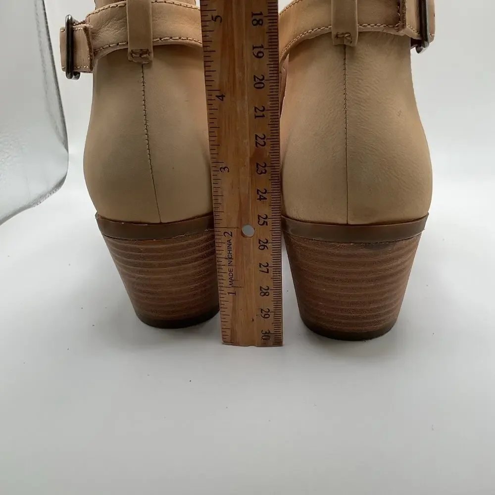 Lucky Brand Tan Open-Toe Leather Ankle Booties - Picture 11 of 11